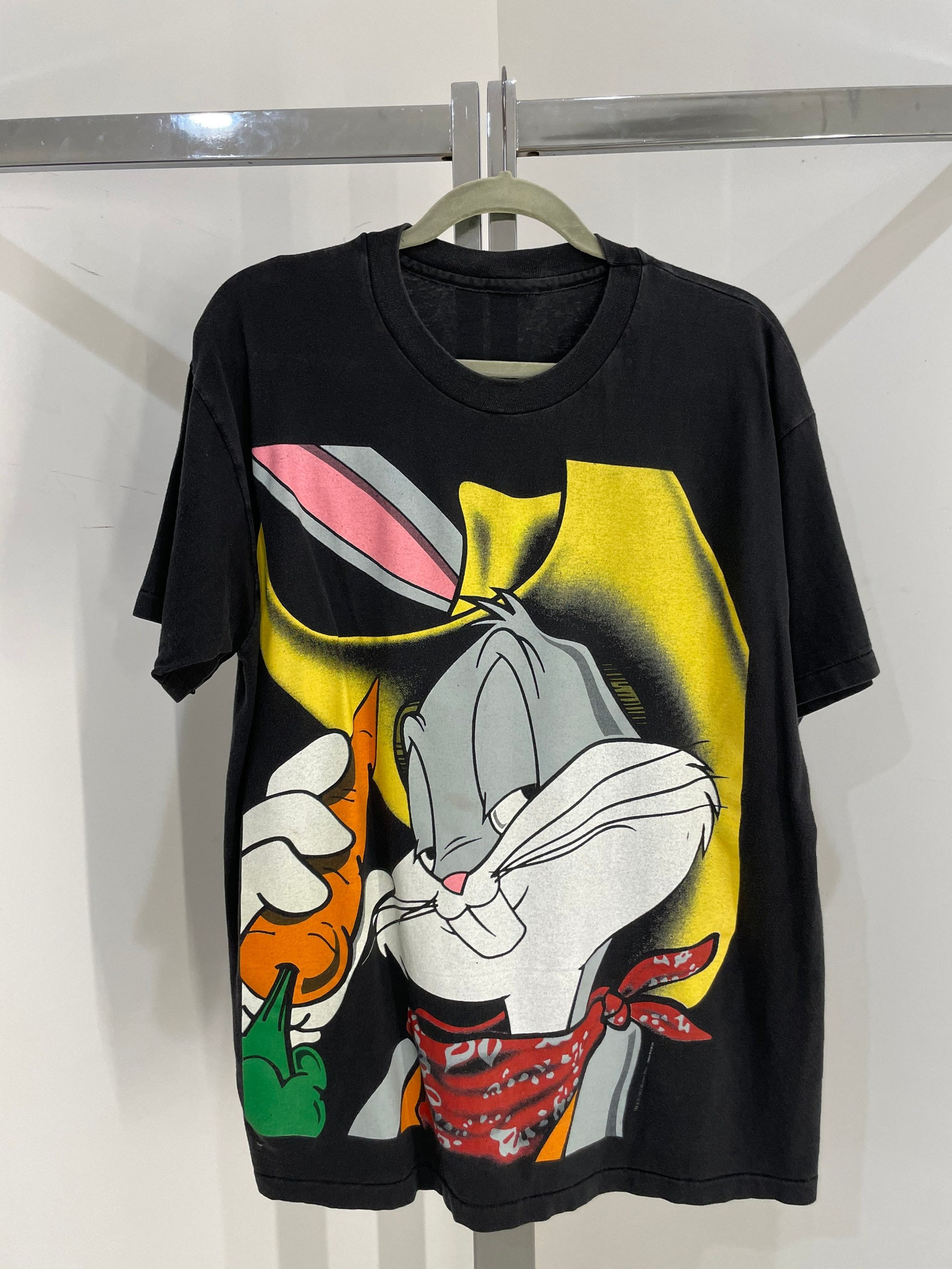 Vintage Wb X Looney Tunes Cowboy Bugs Bunny Big Face Tee 1993M