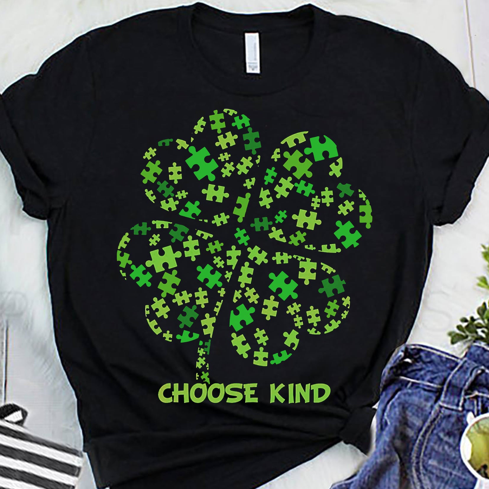 Choose Kind Clover Autism Awareness Standard/Premium T-Shirt Hoodie