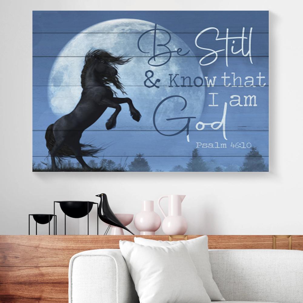 Canvas Prints Be Still And Know That I Am God Horse Horizontal Canvas Wall Art Stunning  Canvas Home Decoration