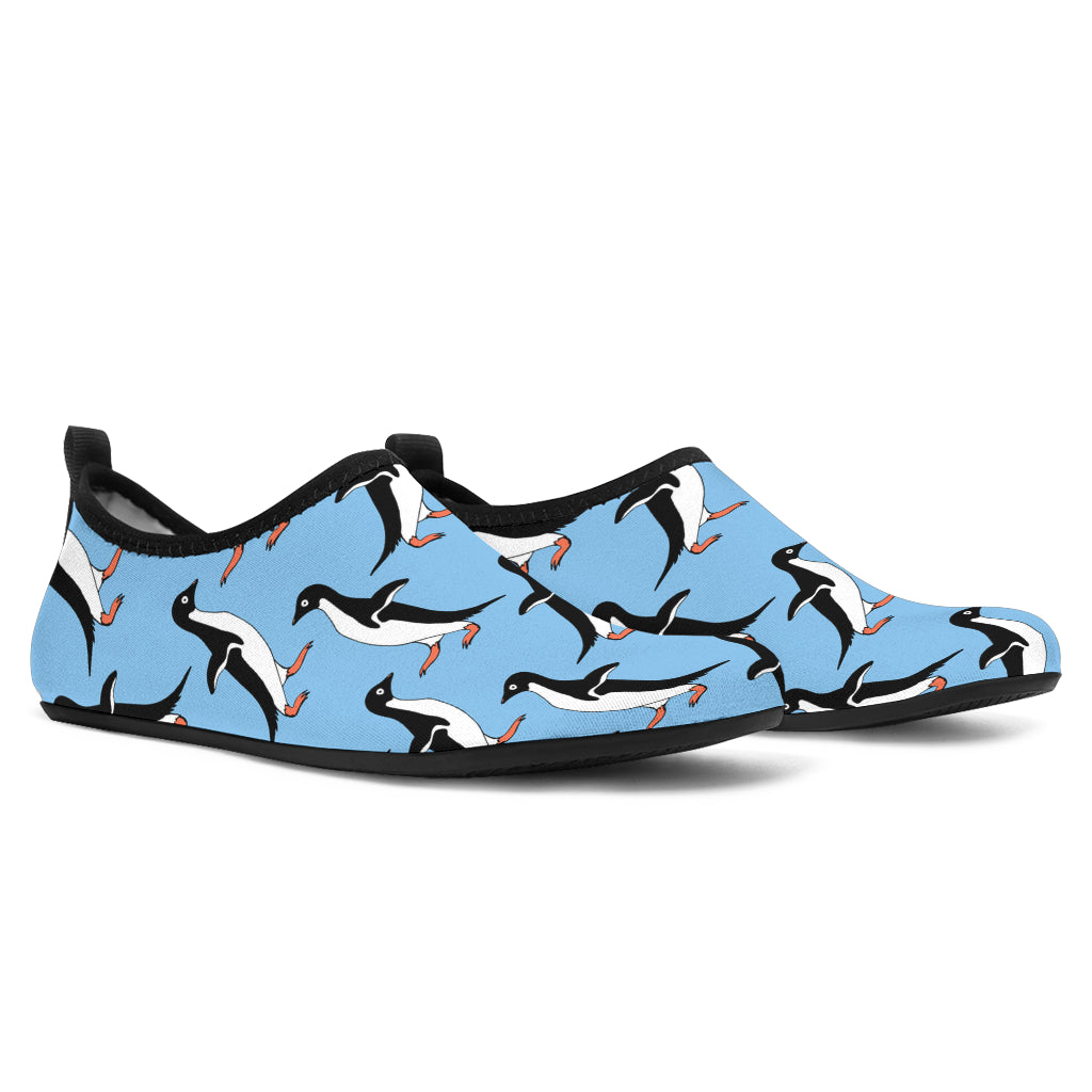 Penguin Dance Pattern Aqua Water Shoes