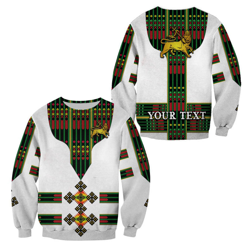 (Custom Personalised) Ethiopia Sweatshirt Ethiopian Lion Of Judah Tibeb Vibes – Flag Style Lt8