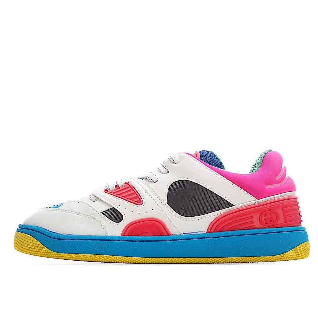 Gucci Basket Low Shoes Sneakers In WhiteRedPink PR-589645