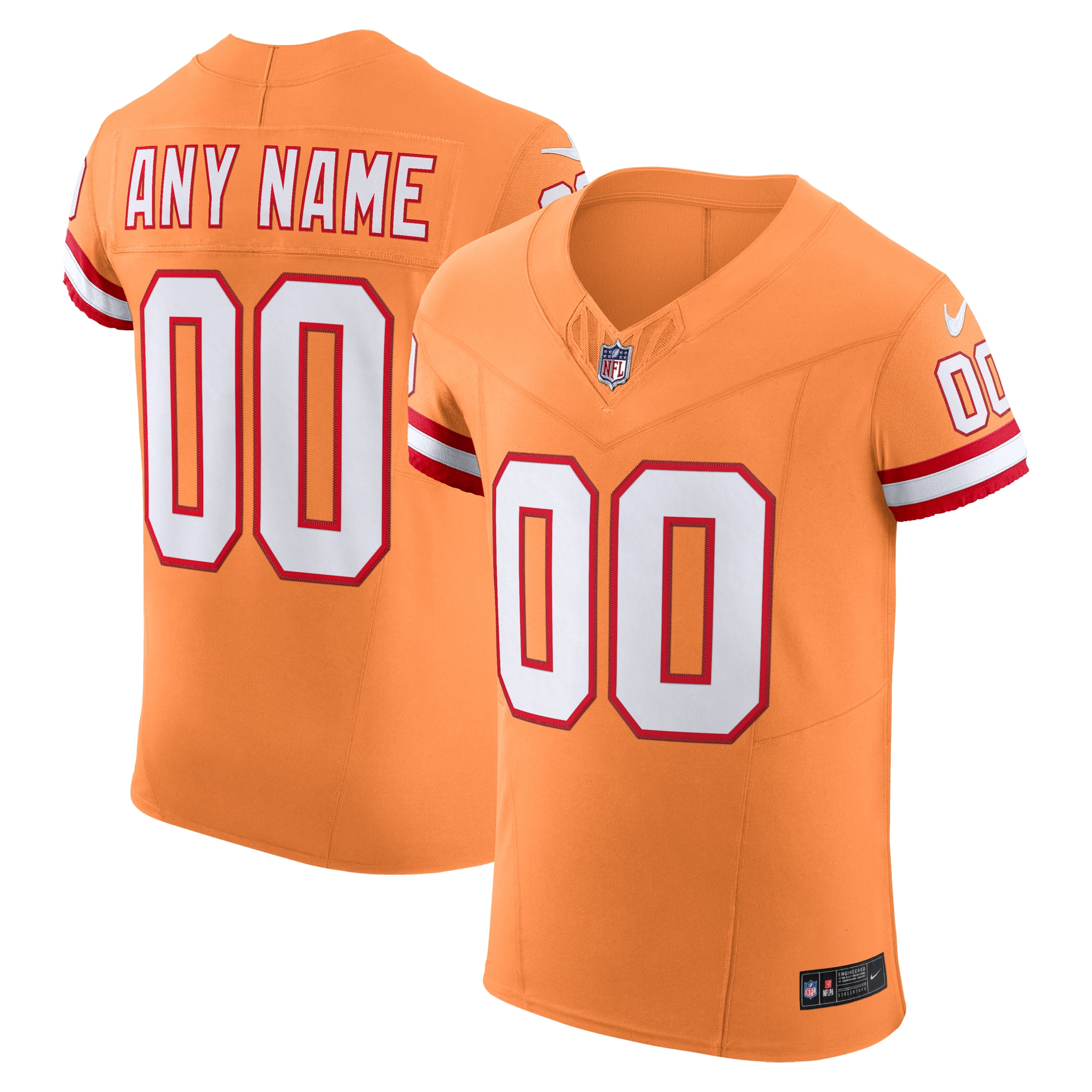 Tampa Bay Buccaneers Vapor F.U.S.E. Elite Custom Jersey – Orange