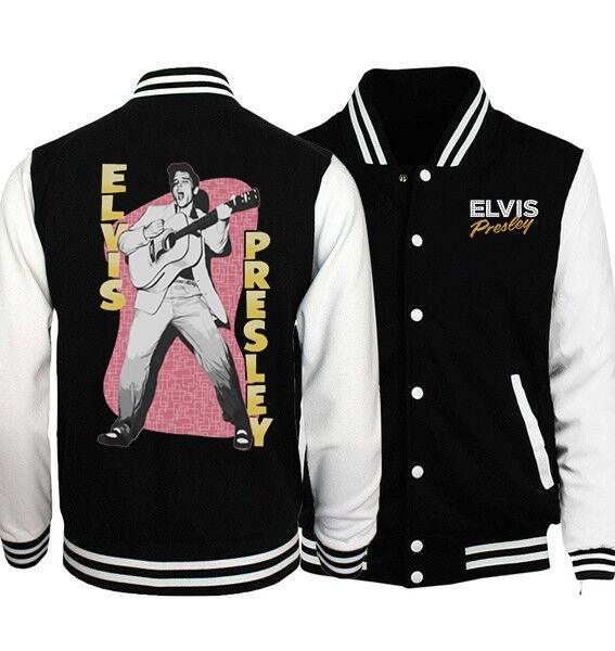 ELVIS PRESLEY King of Rock and Roll Pink Rock Baseball Jacket Sweatshirt T-Shirt