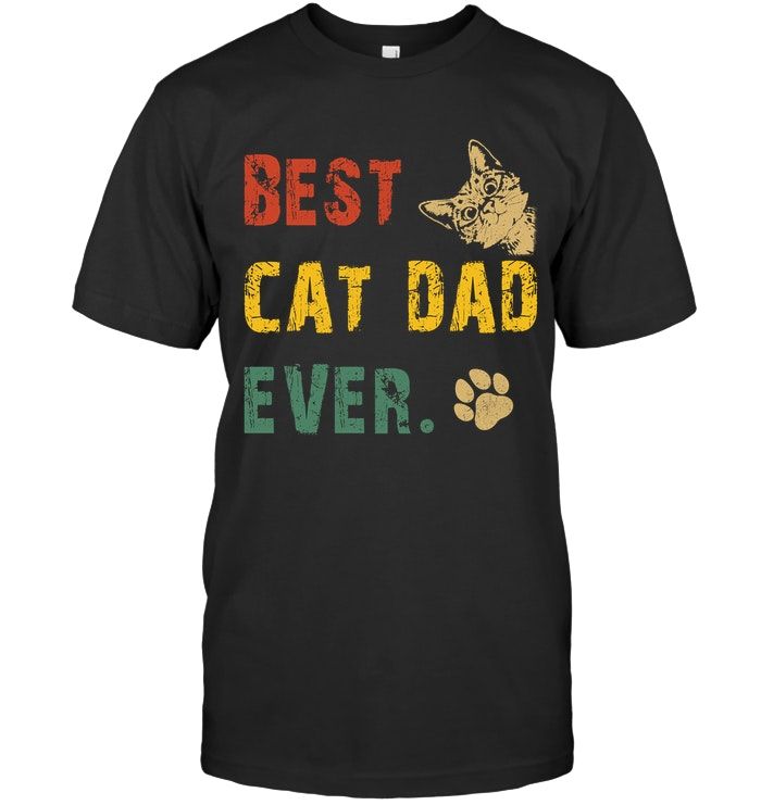 Best Cat Dad Ever Vintage Two YP1805010CL T Shirt