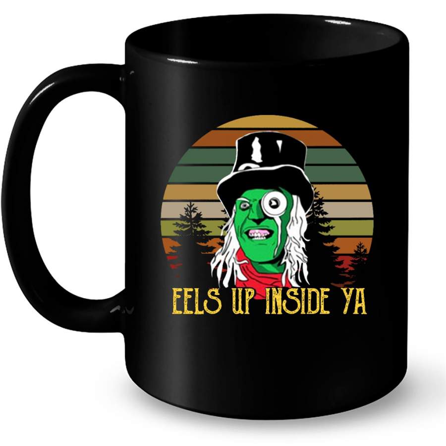 Eels Up Inside Ya, Classic Vintage Retro B – Full-Wrap Coffee Black Mug