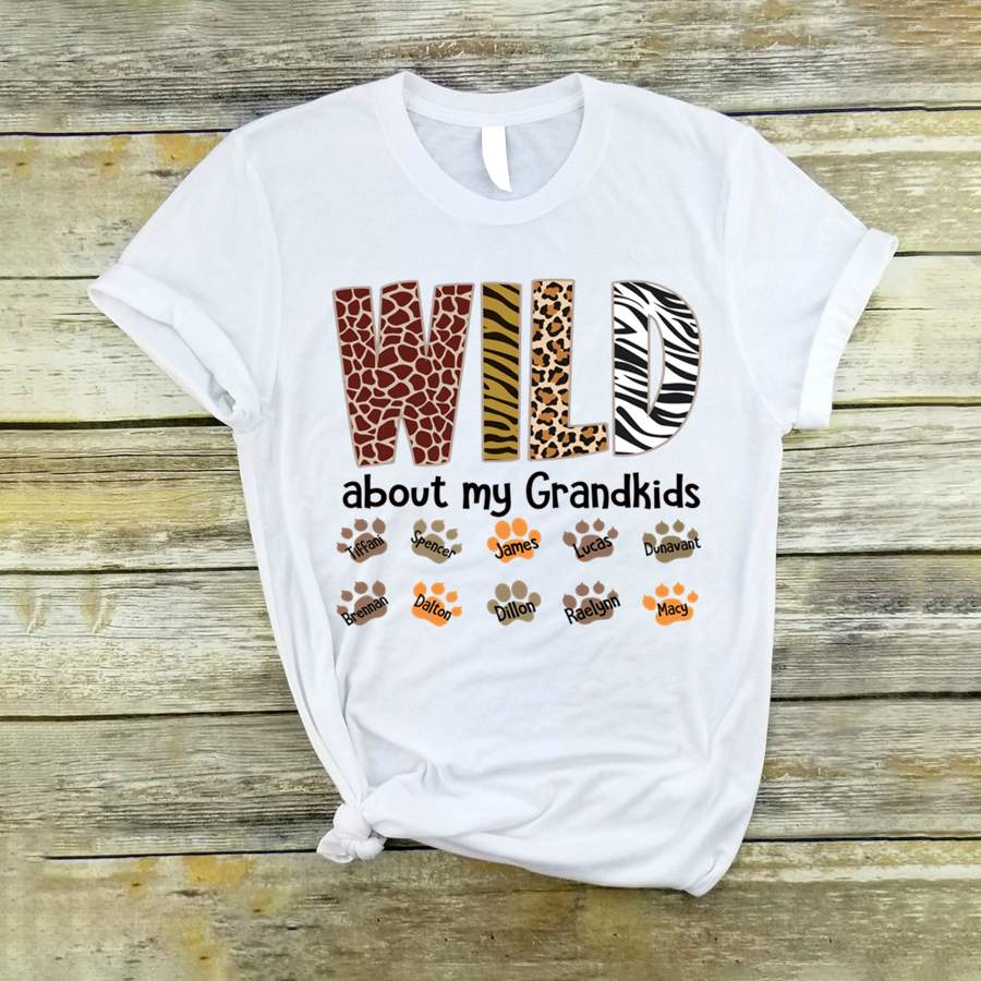 Personalized Wild About My Grandkids Shirt