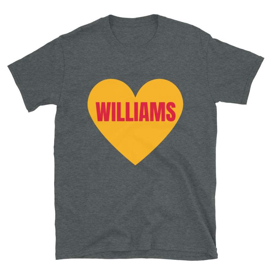 Williams Kansas City Football T-Shirt, Funny Unisex Love Williams Novelty Gift Shirt