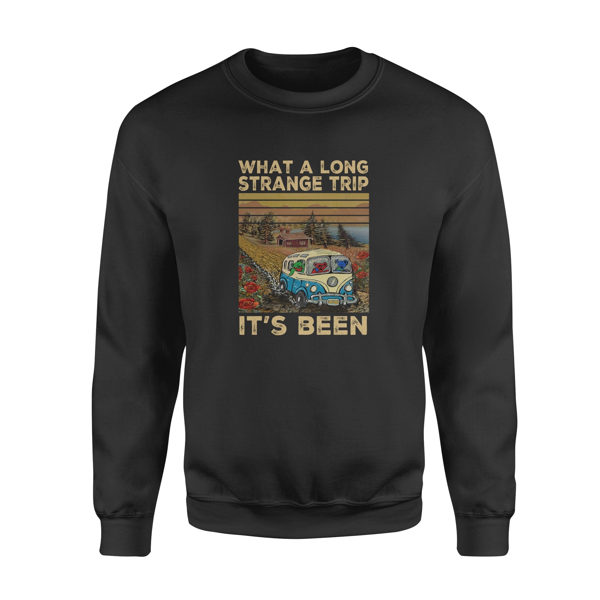 What A Long Strange Trip Its Been Grateful Dead Hippie Car For Fan – Standard Crew Neck Sweatshirt