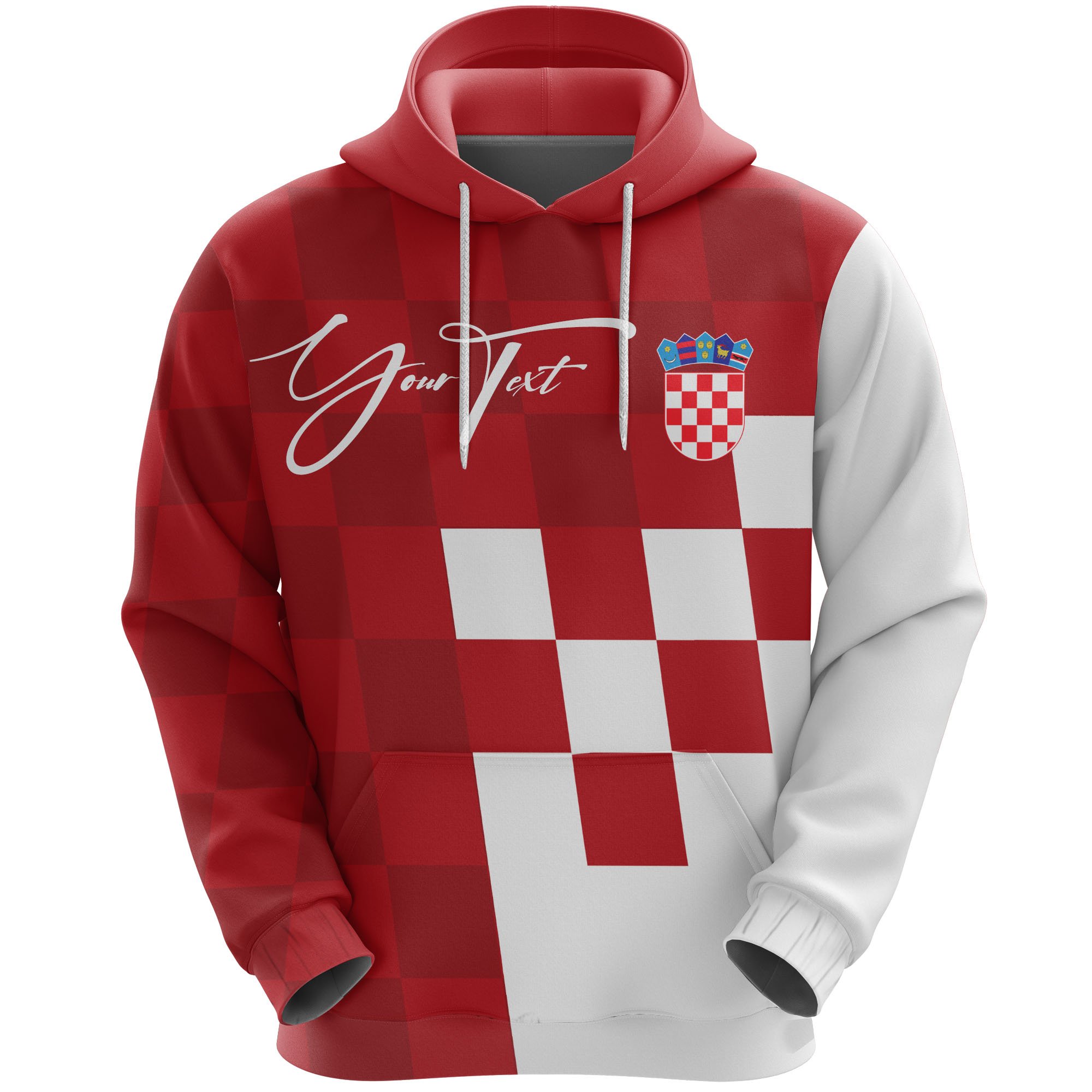 (Custom) Croatia Hoodie Flag Special Personal Signature A02