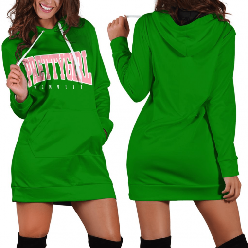 Alpha Kappa Alpha Pretty Girl Mcmviii Green Hoodie Dress – Littleymir
