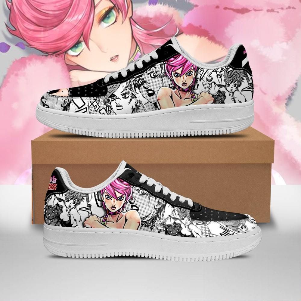 Trish Una Manga Style Jojo’S Idea Air Force Shoes Sneakers Custom Anime