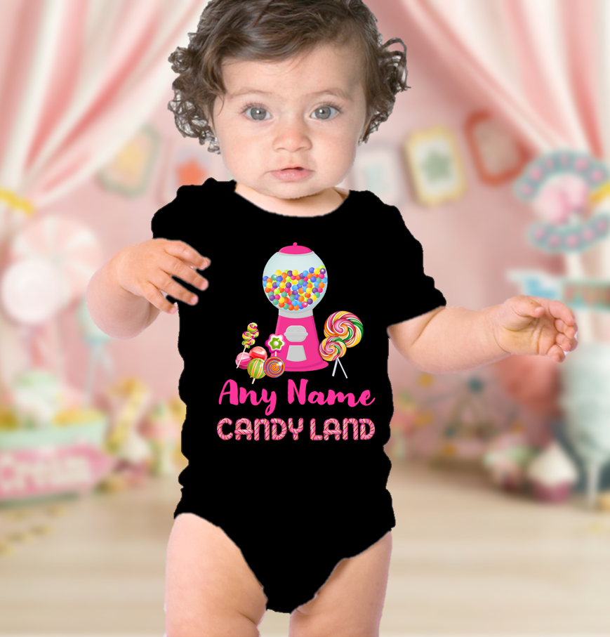 Candy Land Candyland Party Personalized Color T Shirt Or Onesie – All Sizes – Cl006