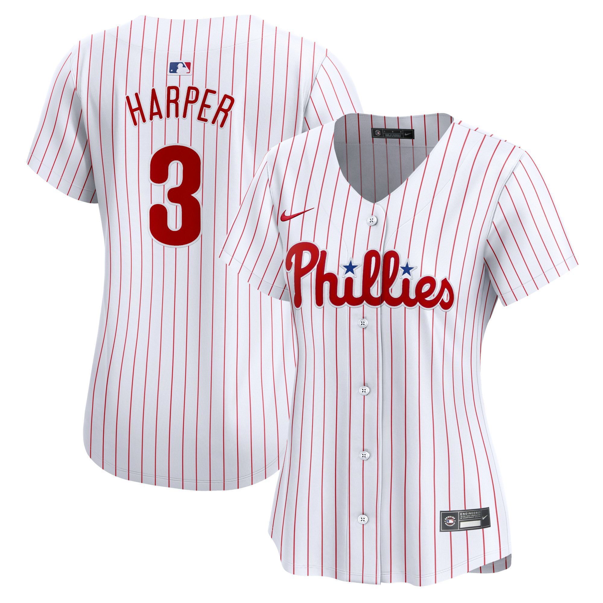 Bryce Harper Philadelphia Phillies Women's Home Limited Player Jersey – White