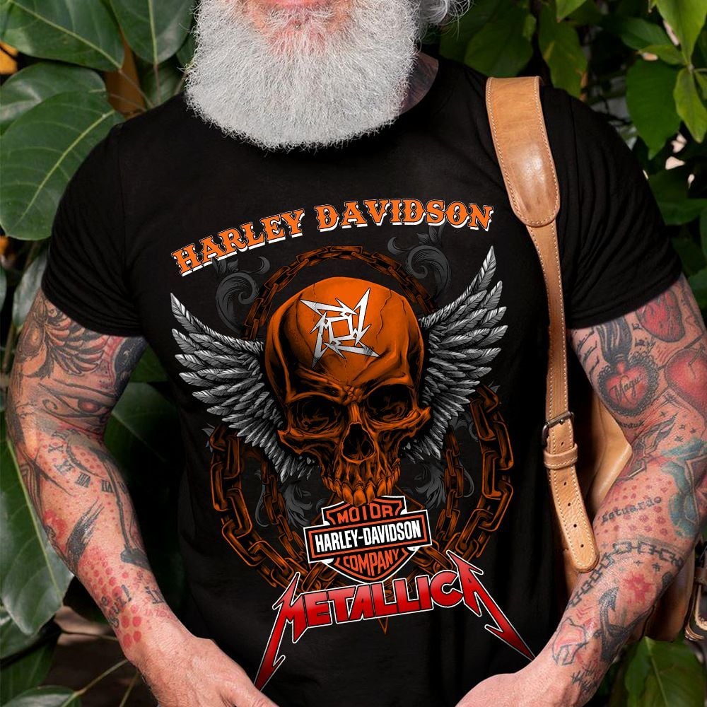 [Limited Edition] Harley Davidson Metallica Hd Custom Design T-Shirt Tank Top Hoodie 2020 Hd060L