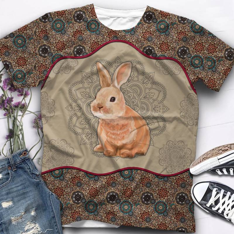 Rabbit Mandala H29601 – Unisex Tshirt 3D