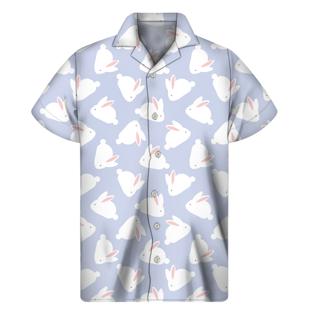 Mini Rabbit Pattern Print Men’S Short Sleeve Shirt