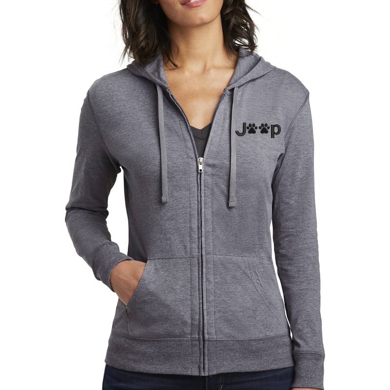 Jeep Paw Women’s Fitted Jersey Full-Zip Hoodie