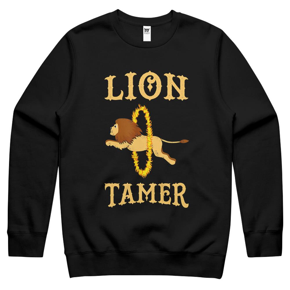 Vintage Lion Tamer Event Circus Staff Themed Birthday Party Crewneck Sweatshirt