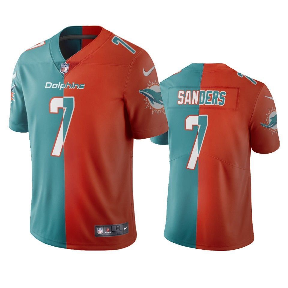 Dolphins Jason Sanders Vapor Limited Aqua Orange Two Tone Mens Jersey