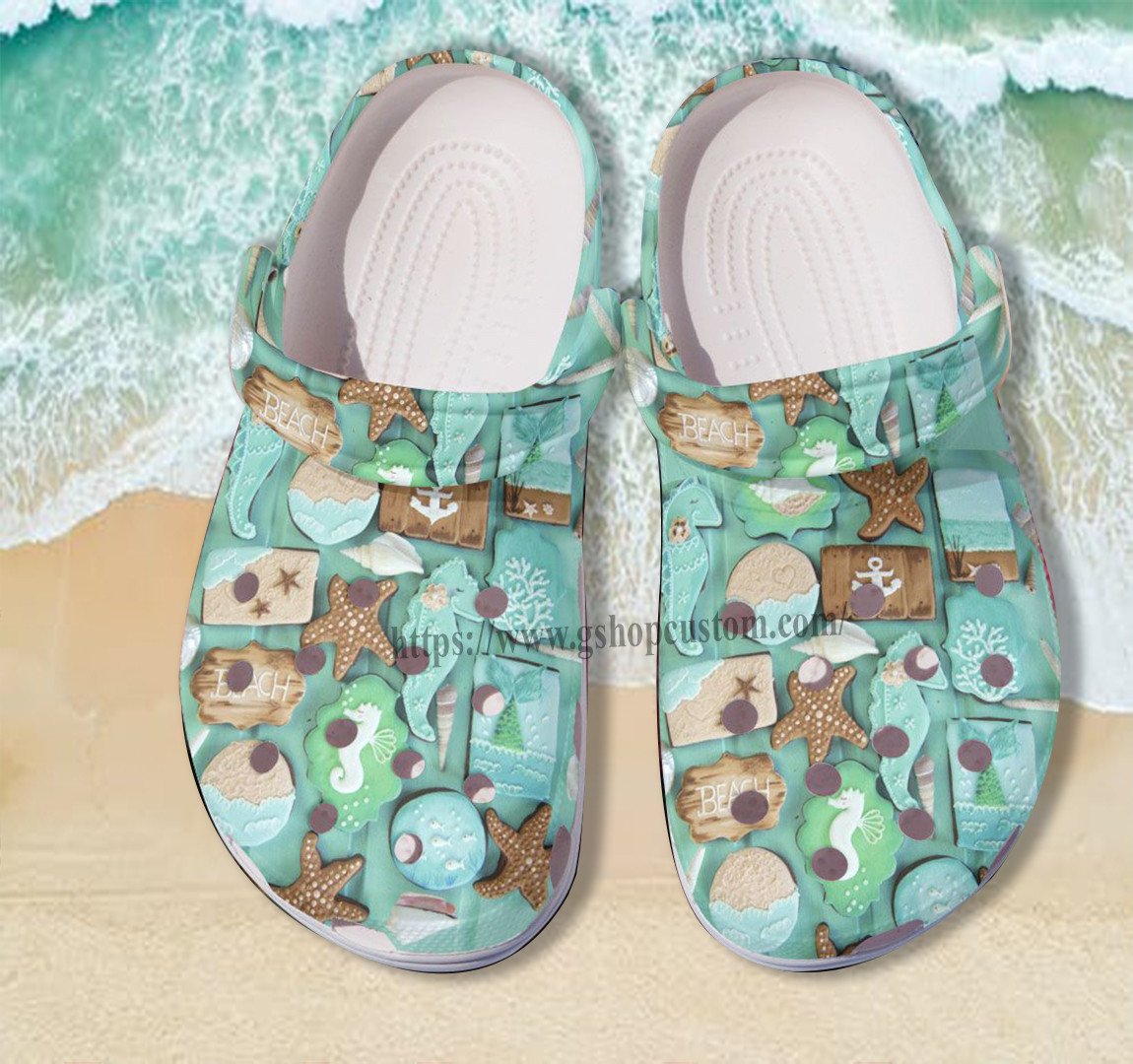 Ocean Star Beach Crocs Shoes Gift Girl Daughter- Summer Beach Lover ...