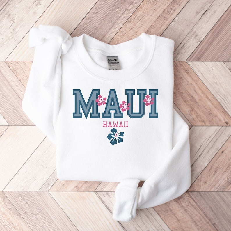 Maui Crewneck Sweatshirt, Hawaii Sweatshirt, Coconut Girl, Maui Gifts, Maui Sweatshirt, Hawaii Crewneck, Hawaiian Sweatshirt Sws2102