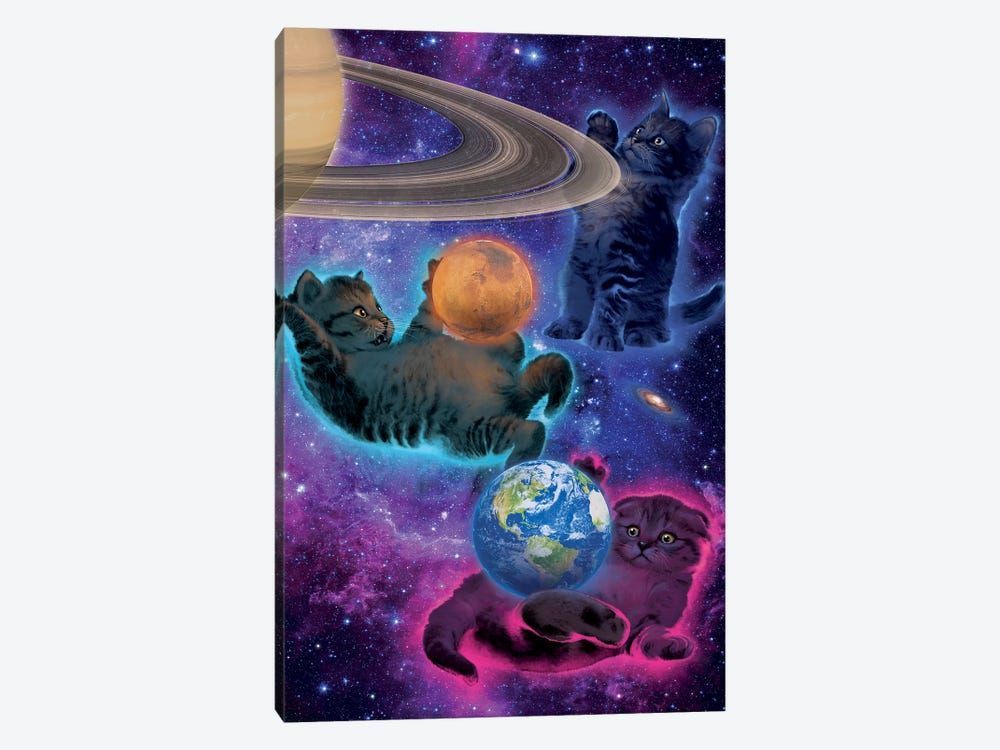 Cosmic Kittens Canvas Poster 8″x12″ 12×18″ 18″x26″ 24″x36″ 30″x45″