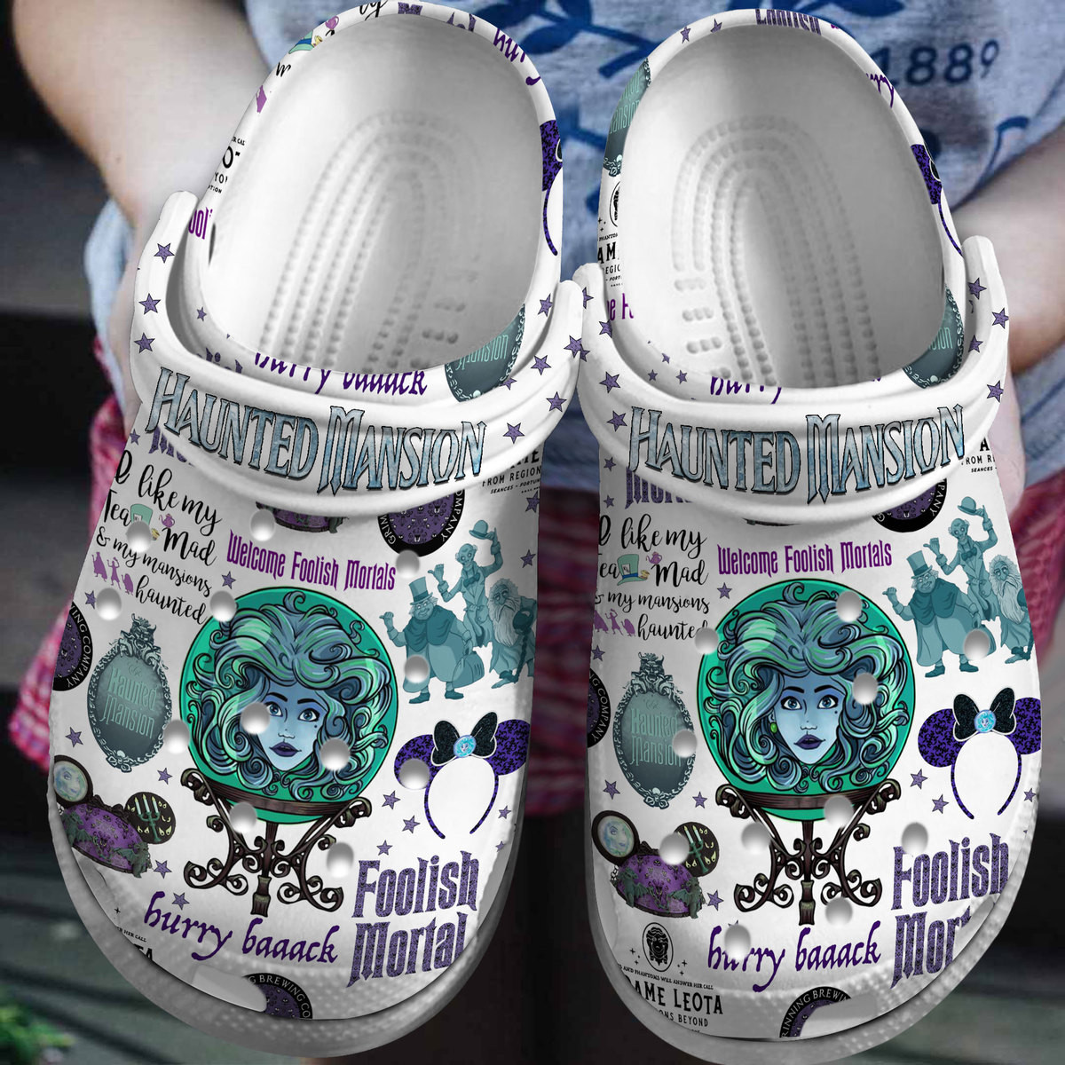 Premium Haunted Mansion Movie Crocs Crocband Clogs Shoes Comfortable For Men Women and Kids 2