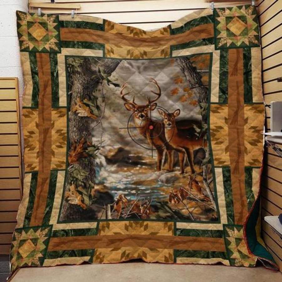 Wozoro Quilt Blanket Hunting Deer Hunting Fall Twin Queen King Size