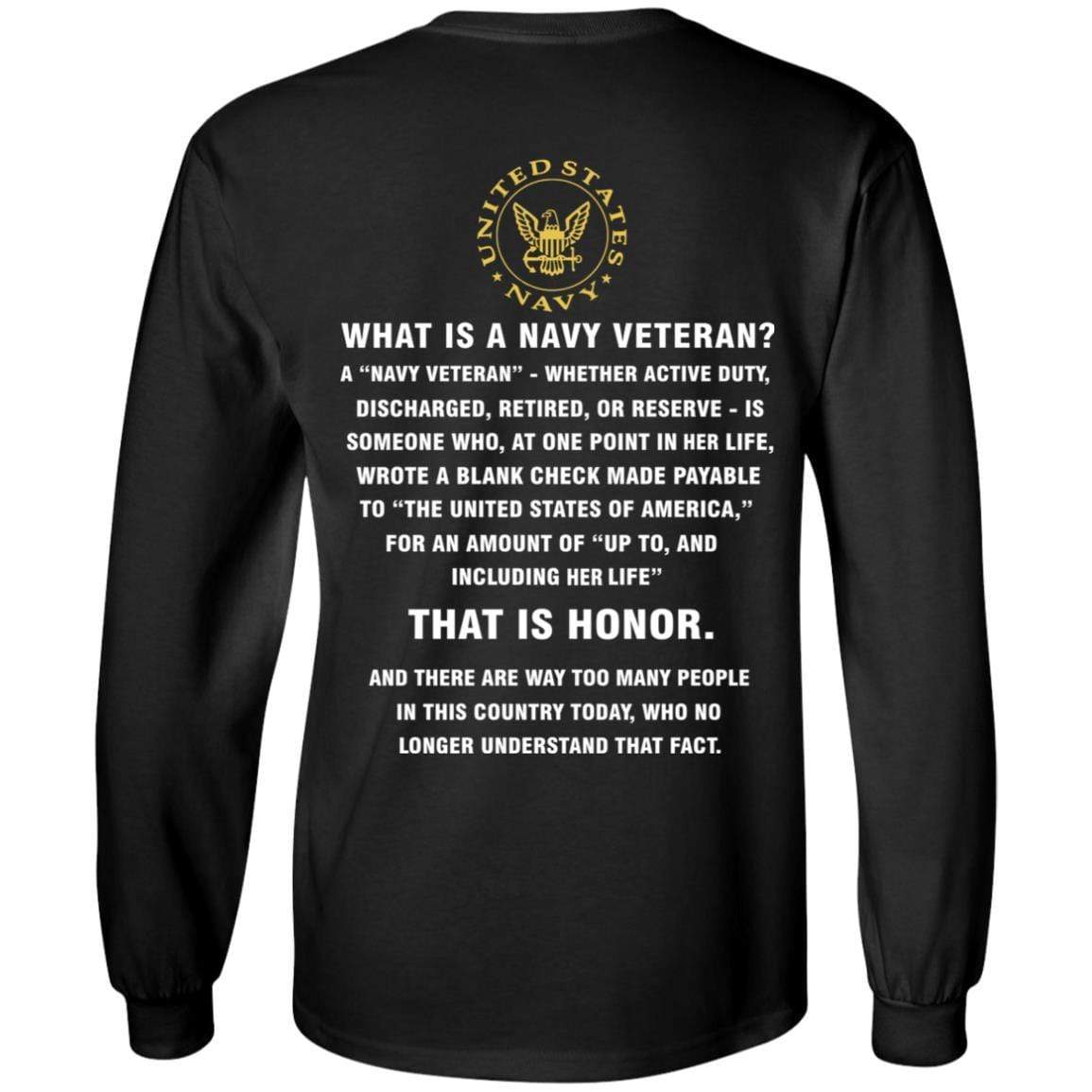 US Navy - What Is An Army Veteran T-Shirt On Back - Intercept Inter ...