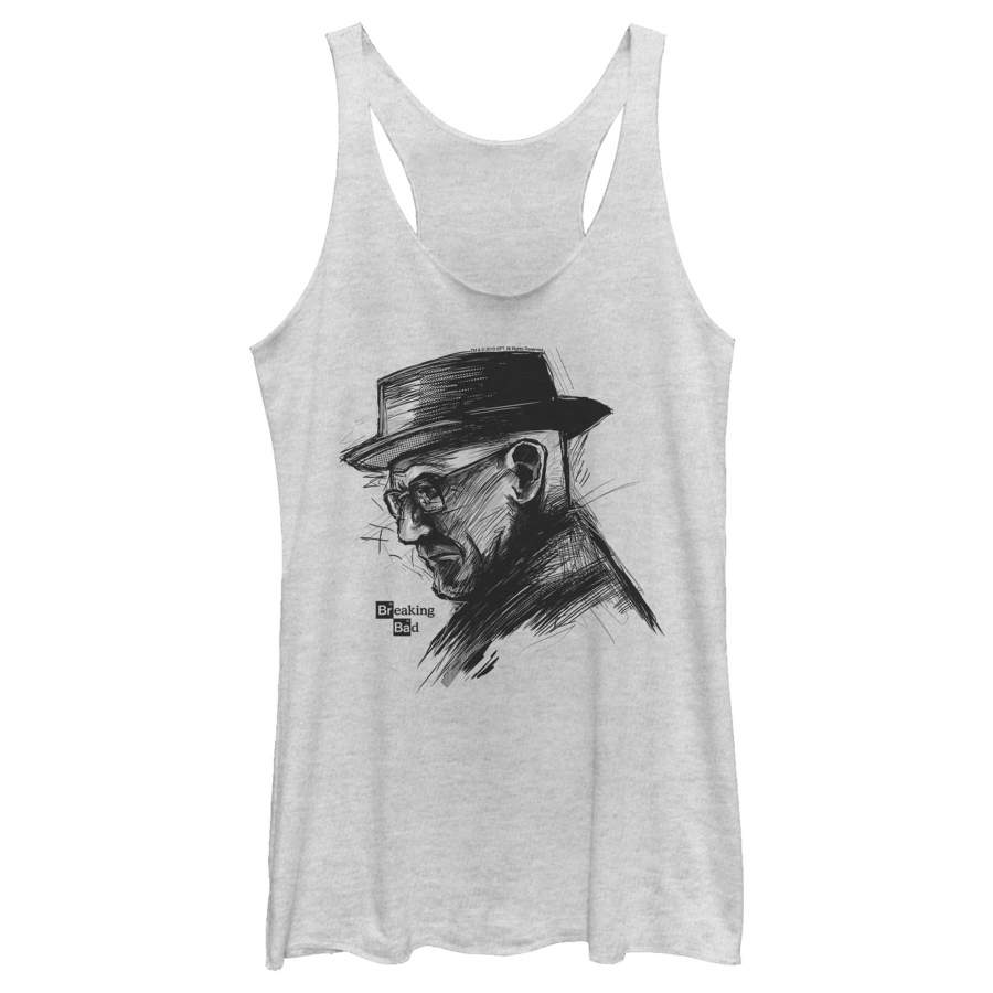 Breaking Bad Women’s Walter Sketch Portrait  Racerback Tank