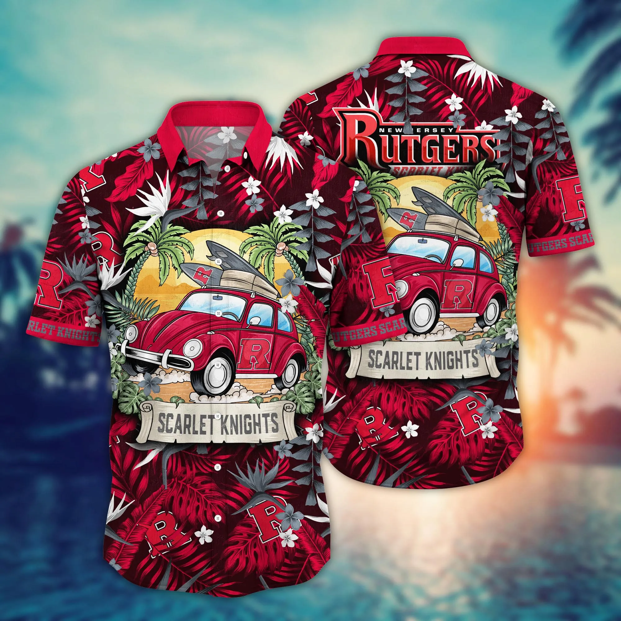 Rutgers Scarlet Knights NCCA Hawaiian Shirt Dry Seasontime Aloha Shirt