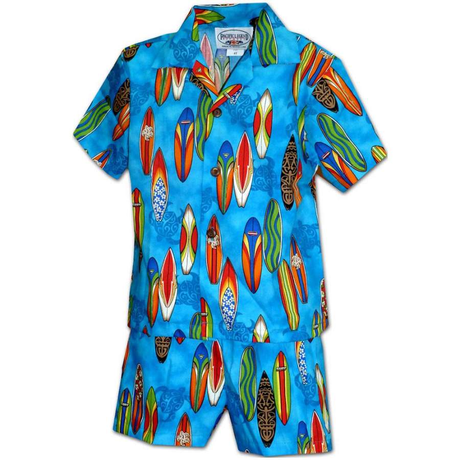 Surfboard Dream Blue Hawaii Shirt And Shorts Ha23651