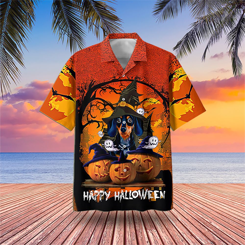 Dachshund Happy Halloween Hawaii Shirt Cute Summer Gifts Ha57115