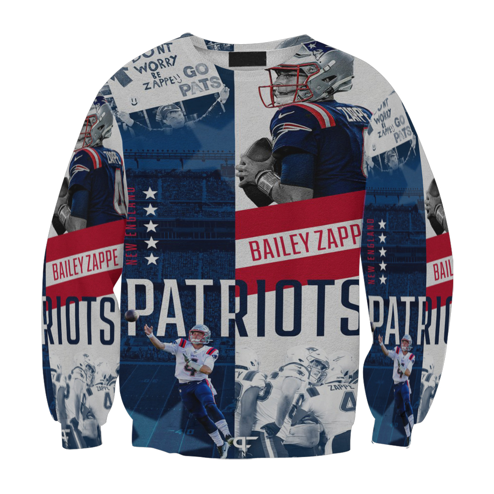 New England Patriots Bailey Zappe1 Gift For Fan 3D Full Printing Sweatshirt