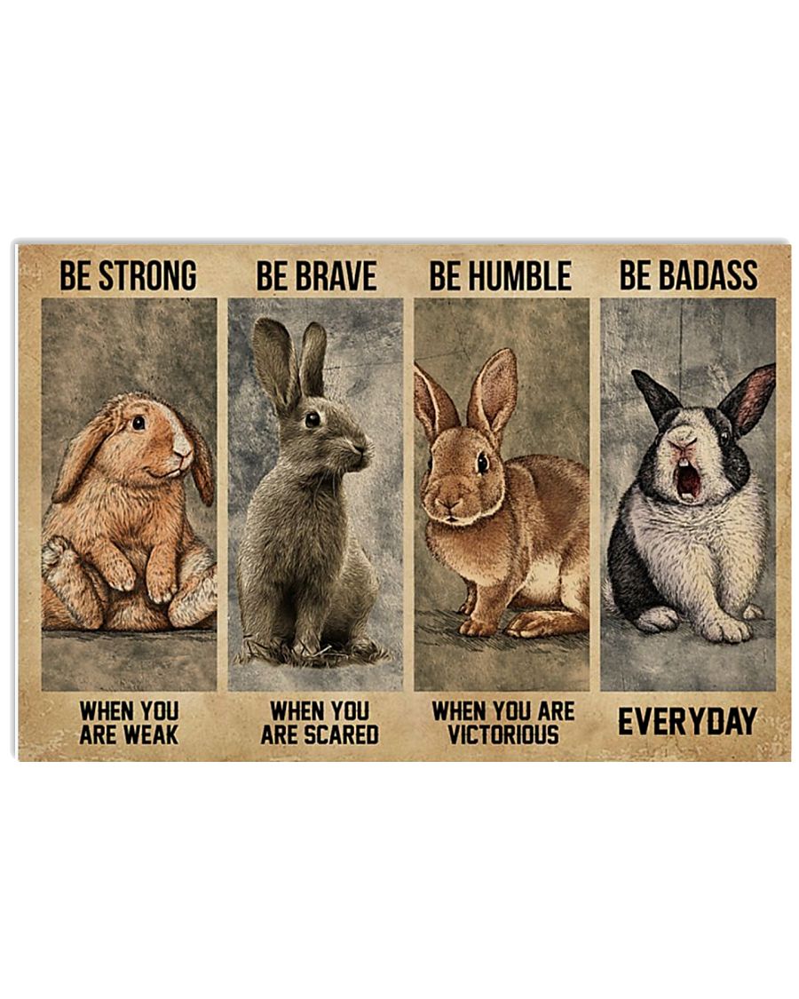 Rabbit Be Strong 15 Poster Print, Canvas Print Wall Art, Canvas Poster Wall Decor