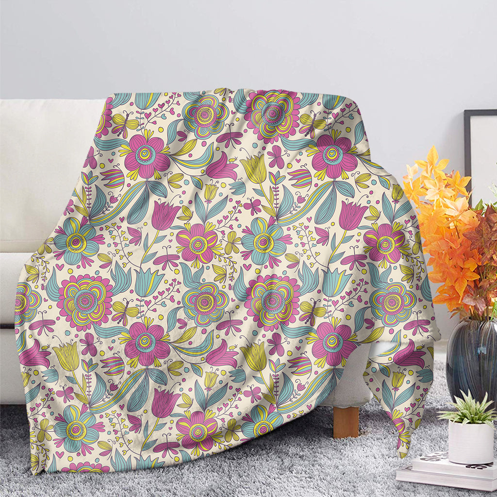 Vintage Girly Floral Print Blanket – Justbeperfect Shop