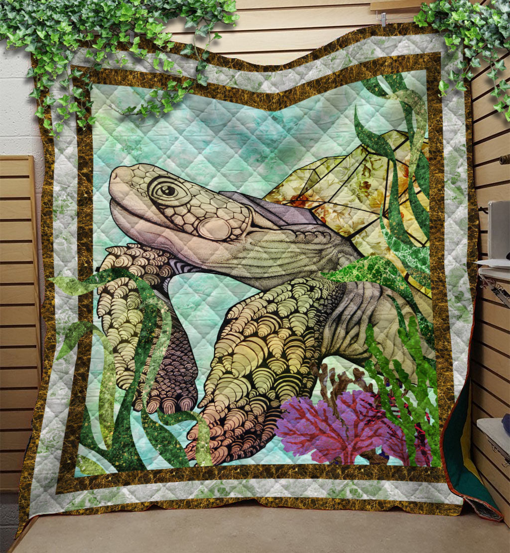 Viticstore™ Soft Cotton Lovely, Standard  Quilt, Colorful Turtle, Lovely Turtle, All Sizes, All colors, 3D Printed, Standard Item.