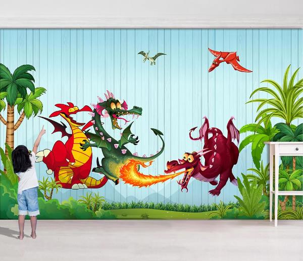 3D Dinosaur Pterosaur Child Wall Mural Wallpaper 974