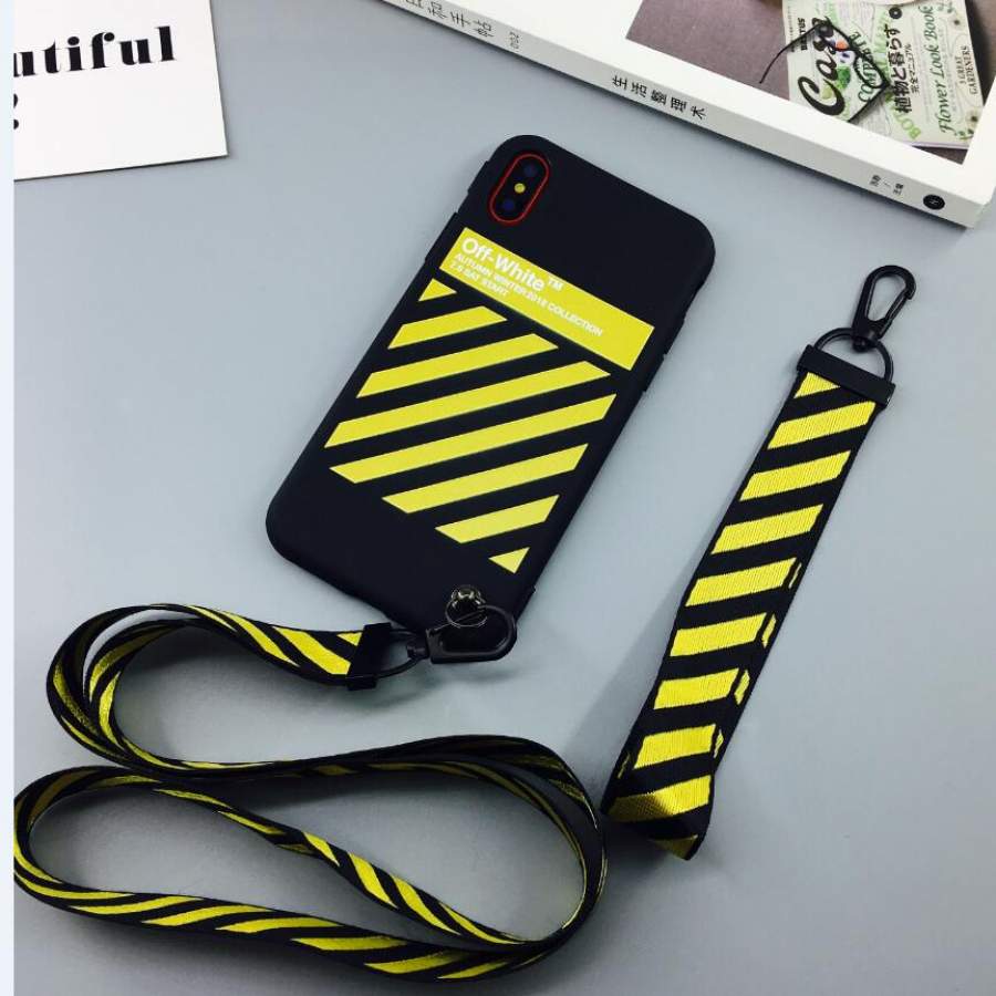 New Arrival Stripe Phone Case Brand Luxury Abloh Kanye West for iphone8 7 7Plus 6 6s Plus tpu silicone Cover