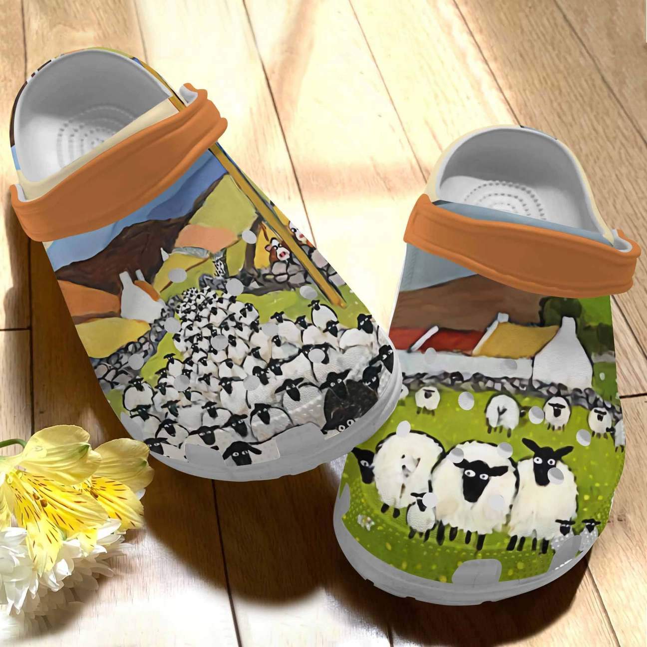 Sheep Personalized Clog, Custom Name, Text, Color, Number Fashion Style For Women, Men, Kid, Print 3D Sheep Family