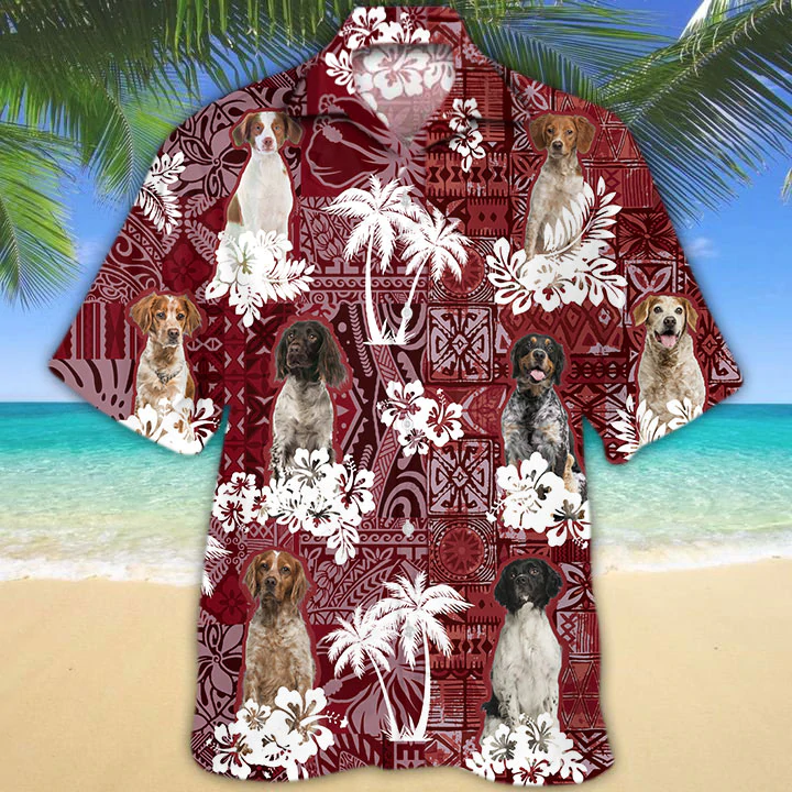 Brittany Red Hawaii Gift For Dog Lover Animal Summer Hawaii Shirt Men Ha92491