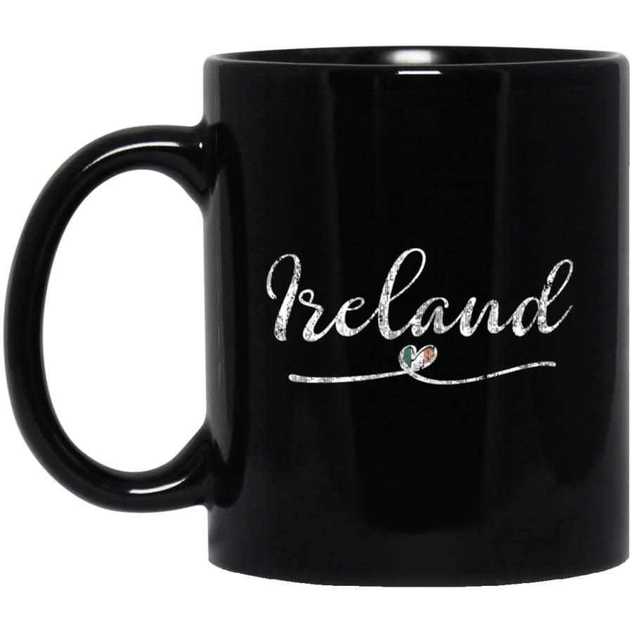 Womens I Love Heart Ireland Womens Mug  Vintage Irish Flag