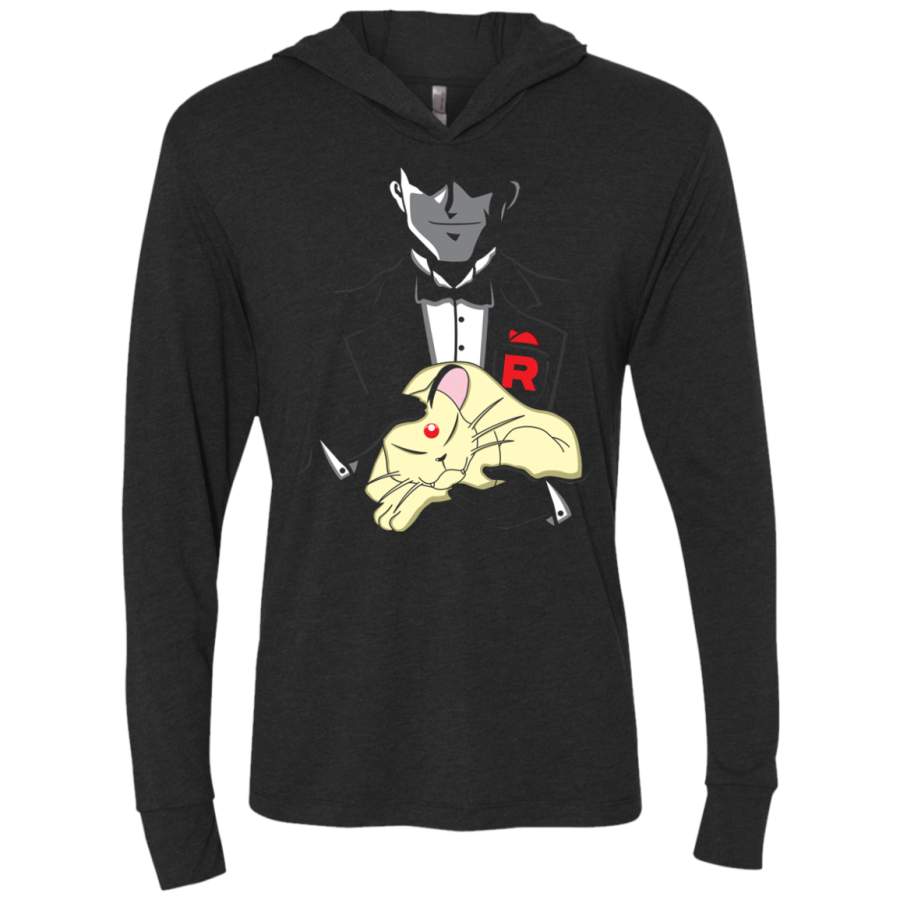 The Bossfather Triblend Long Sleeve Hoodie Tee