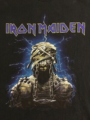 Vintage Iron Maiden Powerslave Shirt  2005 80s Design Eddie World Slavery 8668