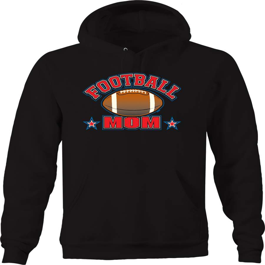 Football Mom Sports Athlete Touchdown Tackle Star Win Champion Hoodie