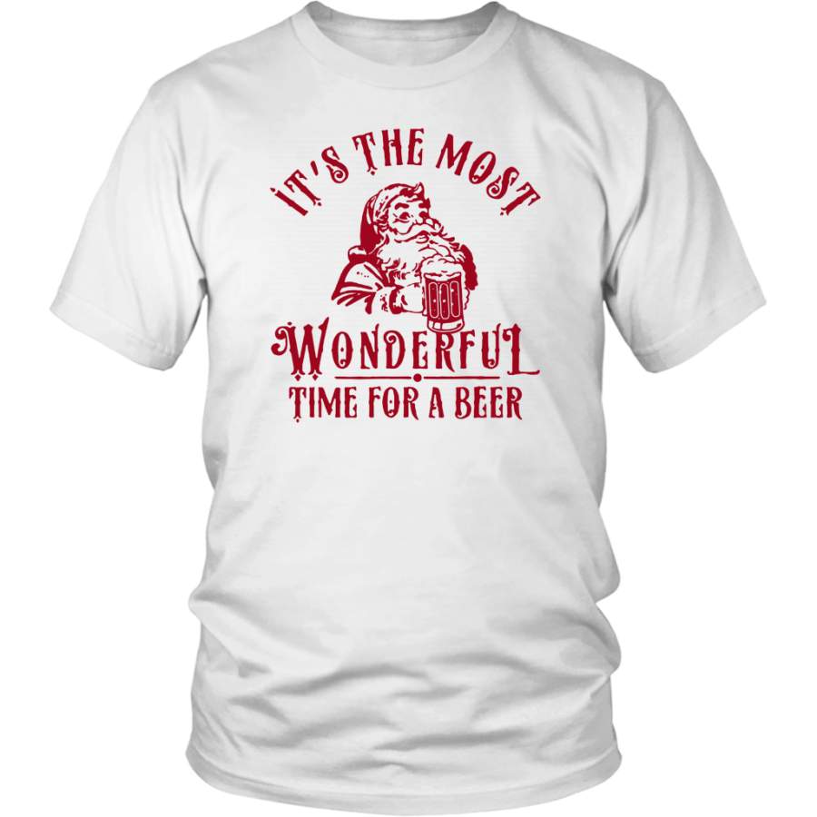 Santa Claus It’s The Most Wonderful Time For A Beer T-Shirt