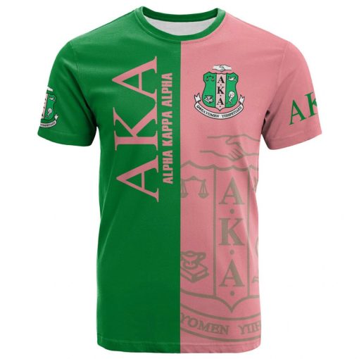 Alpha Kappa Alpha Sorority Green Pink Half Style 3D All Over Printed