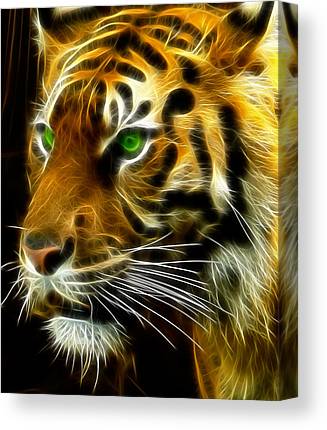 A Tigers Stare Ricky Barnard Canvas Print