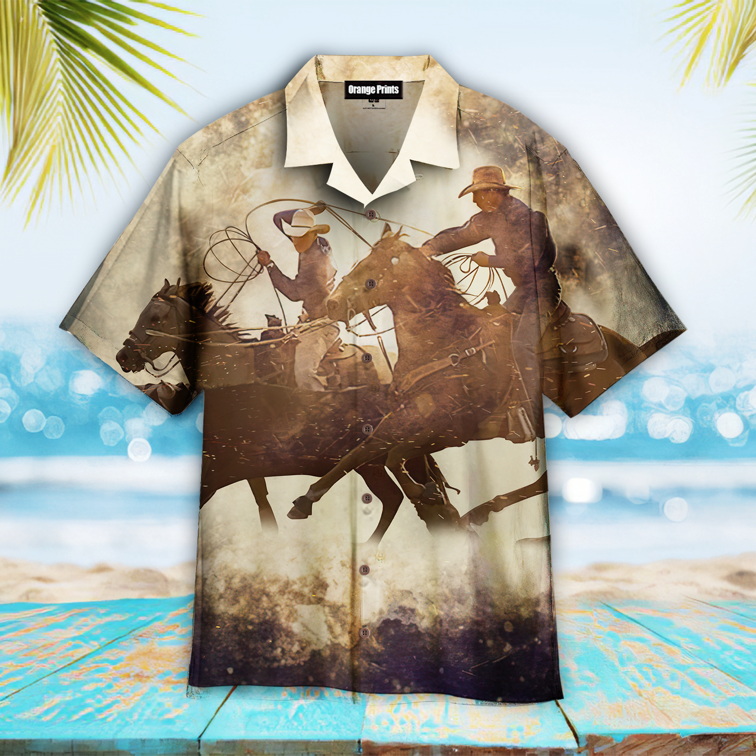 Team Roping Horse Racing Hawaii Shirt For Men Women Ha98476